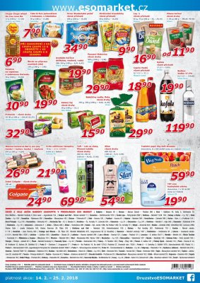 akční leták ESO MARKET 14.2.2018-25.2.2018