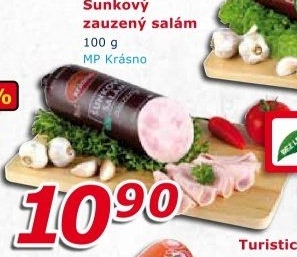 Salám šunkový zauzený Krásno