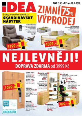 akční leták IDEA nábytek 15.2.2018-28.2.2018