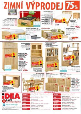 akční leták IDEA nábytek 15.2.2018-28.2.2018