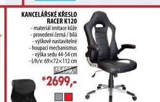 Kancelářské křeslo RACER černá/bílá