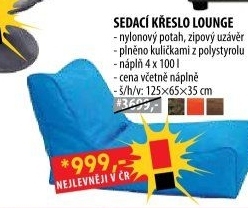 Sedací křeslo LOUNGE modré V2