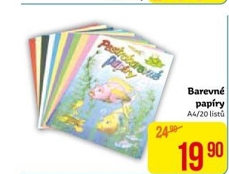 Barevné papíry A4