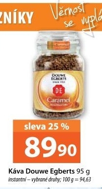 Instantní káva aromatizovaná Douwe Egberts
