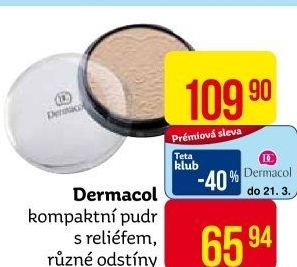 Pudr s reliéfem krajky Dermacol