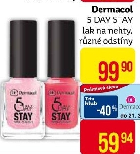 Lak na nehty 5Day Stay Dermacol