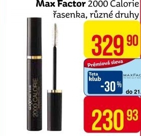Řasenka Calorie 2000 Max Factor