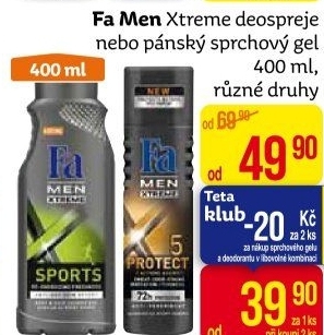 Deodorant sprej Xtreme Men Fa