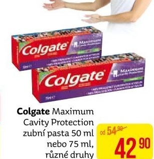 Pasta na zuby Protection Maximum Cavity Colgate