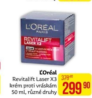 Krém pleťový proti vráskám Laser X3 Renew Revitalift L'Oréal