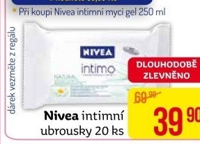 Ubrousky pro intimní hygienu Intimo Nivea