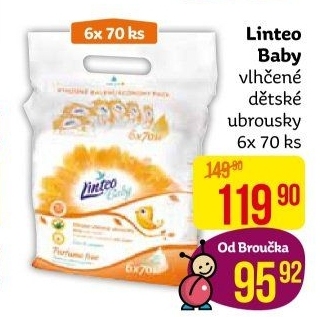 Vlhčené ubrousky dětské Linteo Baby