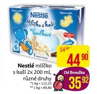 Mlíčko s kaší Nestlé