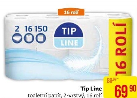 Toaletní papír 2vrstvý Tip Line