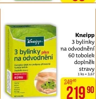 Doplněk stravy 3 bylinky na odvodnění Kneipp