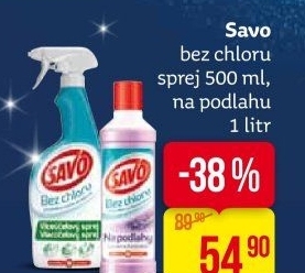 Čistič ve spreji bez chloru Savo