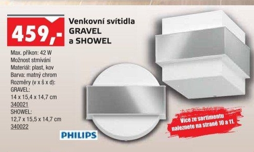 Venkovní nástěnné svítidlo Philips Gravel