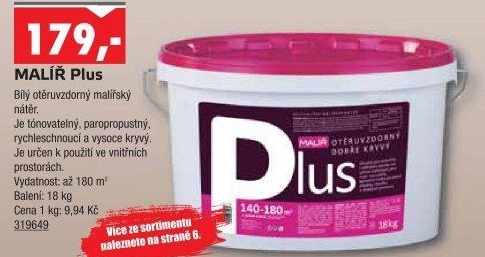 Malířský nátěr Malíř Plus