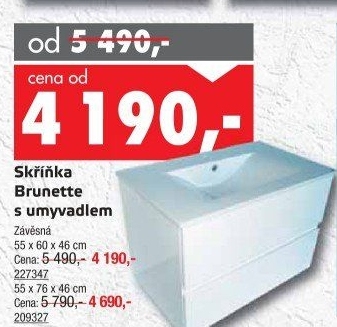 Koupelnová skříňka s umyvadlem
