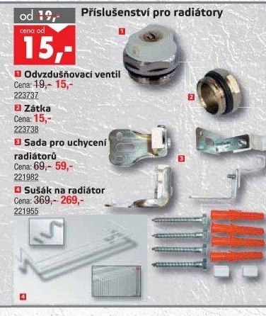 Sada pro uchycení deskových radiátorů