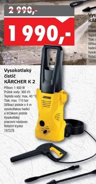Vysokotlaký čistič K2 Kärcher