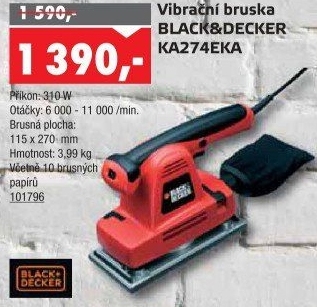 Vibrační bruska Black&amp