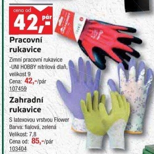 Pracovní rukavice Uni Hobby