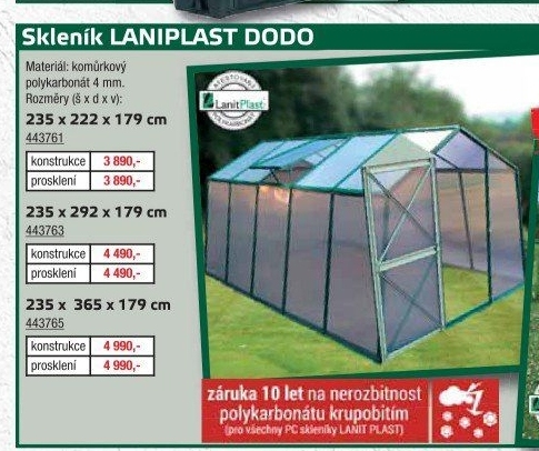 Skleník Lanitplast
