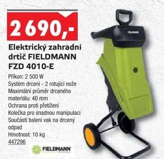 Drtič zahradního odpadu Fieldmann FZD 4010-E