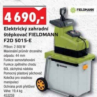 Elektrický štěpkovač FZD 5015 E Fieldmann