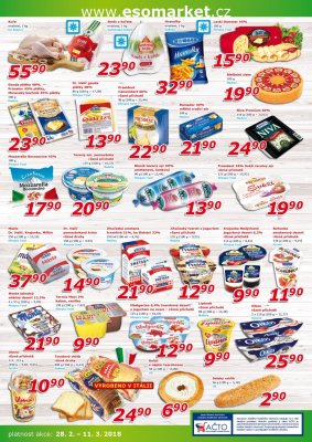 akční leták ESO MARKET 28.2.2018-11.3.2018