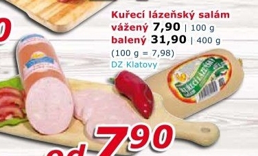 Kuřecí lázeňský salám DZ Klatovy