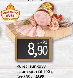 Salám šunkový kuřecí speciál Vodňanské kuře