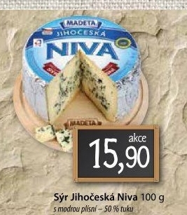 Sýr Niva Jihočeská 50% Madeta