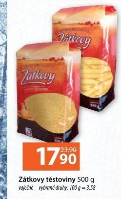 Těstoviny vaječné Zátkovy