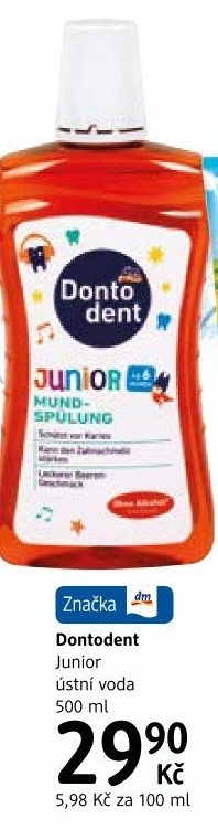 Ústní voda dětská Junior Dontodent
