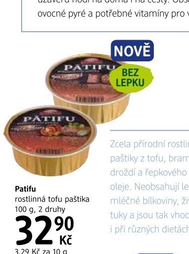 Paštika rostlinná tofu Patifu Veto