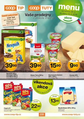 akční leták COOP 28.2.2018-13.3.2018