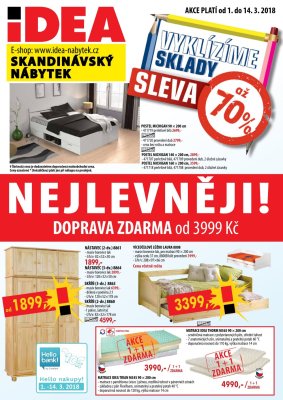 akční leták IDEA nábytek 1.3.2018-14.3.2018