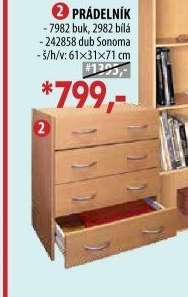 Prádelník se zásuvkami 7982
