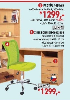 Psací stůl 44 bílá