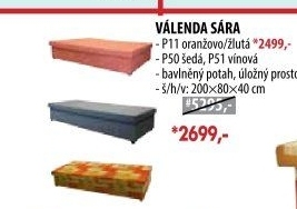 Válenda SÁRA s úložným prostorem P11
