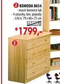 Prádelník 4 zásuvky 8034