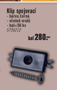 Spojovací klipy a vruty