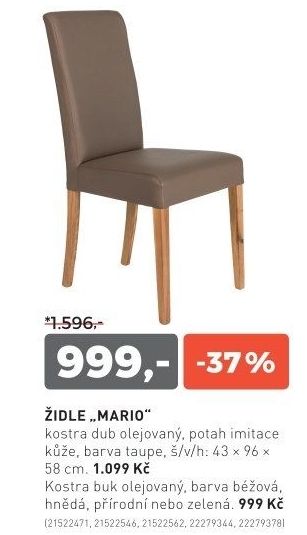 Židle MARIO