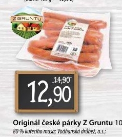 Párky české originál Z Gruntu
