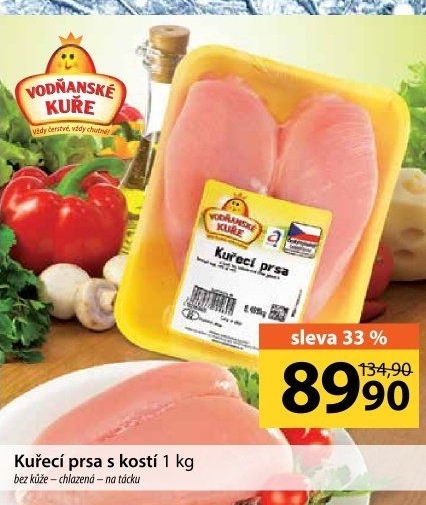 Kuřecí prsa s kostí Vodňanské kuře