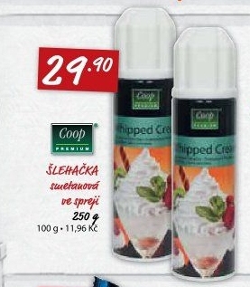 Šlehačka ve spreji Coop Premium