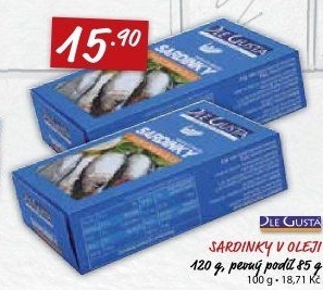 Sardinky v oleji Dle Gusta