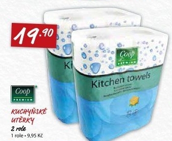 Utěrky kuchyňské 3vrstvé Coop Premium